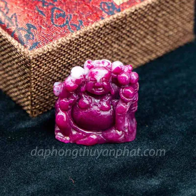 Mặt Phật Bản Mệnh | Mặt Phật Di Lạc Đá Ruby M2372 - 55,9g