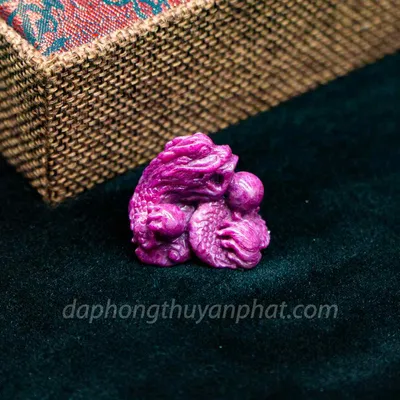 Mặt Phật Bản Mệnh | Mặt Đá Ruby Hình Rồng M2371 - 23,8g