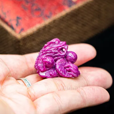 Mặt Phật Bản Mệnh | Mặt Đá Ruby Hình Rồng M2371 - 23,8g
