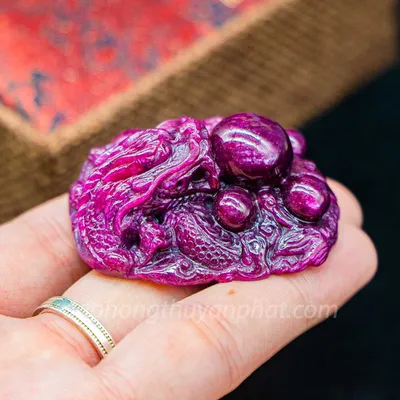 Tượng Đá Quý Ruby - Nhất Long Nhả Ngọc 65,5g M237211