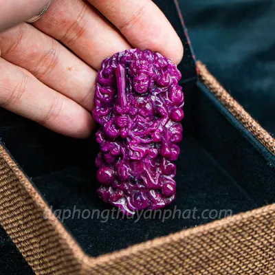 Mặt Phật Bản Mệnh | Mặt Bất Động Minh Vương Đá Ruby M2373 - 49,2g