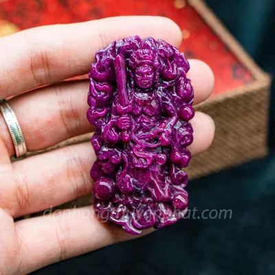Mặt Phật Bản Mệnh | Mặt Bất Động Minh Vương Đá Ruby M2373 - 49,2g
