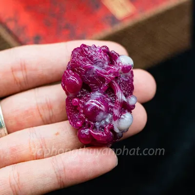 Mặt Phật Bản Mệnh | Mặt Đá Ruby Hình Rồng M2371 -40,4g