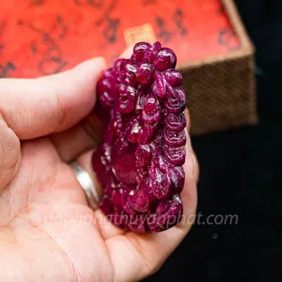 Mặt Phật Bản Mệnh | Mặt Phật Di Lạc Đá Ruby M2373 - 80g