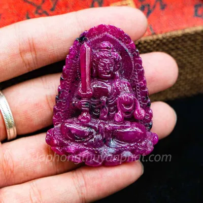 Mặt Phật Bản Mệnh | Mặt Bất Động Minh Vương Đá Ruby M2373 - 41,8g