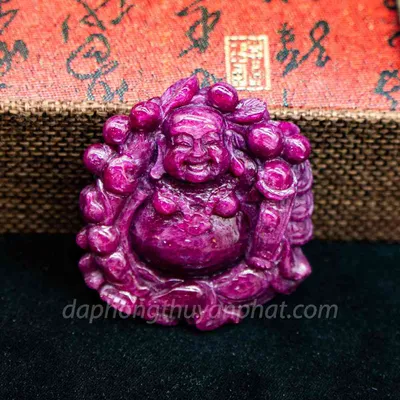 Mặt Phật Bản Mệnh | Mặt Phật Di Lạc Đá Ruby M2373 -74,5g