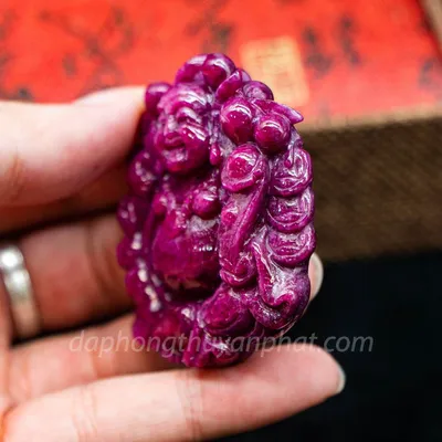 Mặt Phật Bản Mệnh | Mặt Phật Di Lạc Đá Ruby M2373 -74,5g