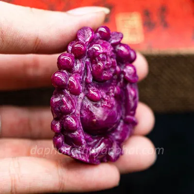 Mặt Phật Bản Mệnh | Mặt Phật Di Lạc Đá Ruby M2373 -74,5g