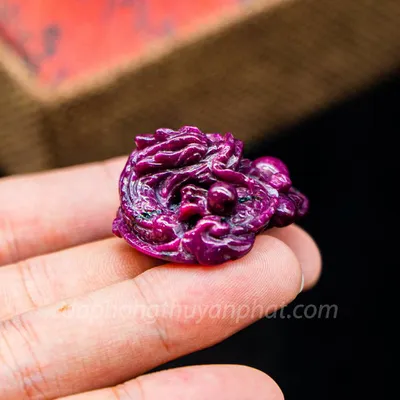 Mặt Phật Bản Mệnh | Mặt Đá Ruby Hình Rồng M2371 -30,6g