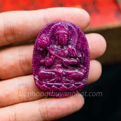 Mặt Phật Bản Mệnh | Mặt Đại Thế Chí Bồ Tát Đá Ruby M2371 - 31,6g