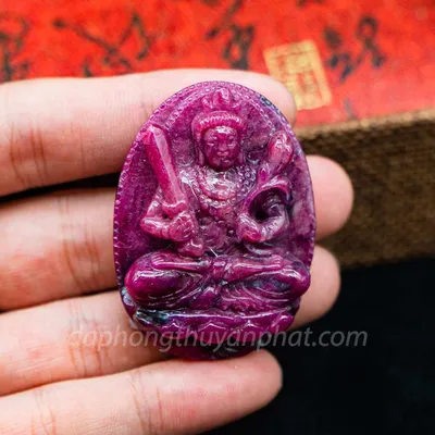 Mặt Phật Bản Mệnh | Mặt Hư Không Tạng Bồ Tát Đá Ruby M2371 - 52,9g