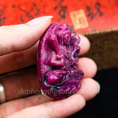 Mặt Phật Bản Mệnh | Mặt Hư Không Tạng Bồ Tát Đá Ruby M2371 - 52,9g