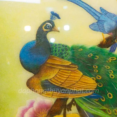 Tranh Đá Phong Thủy | Tranh Đá Quý Cao Cấp | Tranh Đá Quý Phong Cảnh - Tranh Uyên Ương Hạnh Phúc Chất Liệu Đá Quý Tự Nhiên | M1243 - 1m1 x 80cm