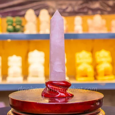 Trụ Thạch Anh | Trụ Đá Thạch Anh Hồng 0,6kg - M0753