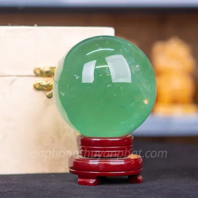 Quả Cầu Thạch Anh Xanh - Fluorite Xanh Trong Thấu Quang VIP 1.72kg - 10cm M2650172