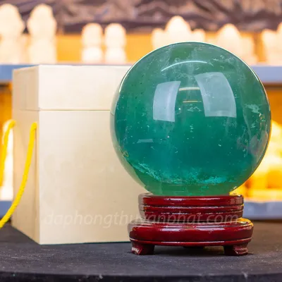 Quả Cầu Thạch Anh Xanh - Fluorite Xanh Trong Thấu Quang VIP 8.47kg - 17cm - M2650847