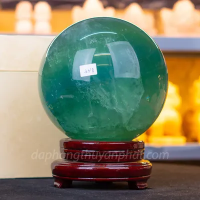 Quả Cầu Thạch Anh Xanh - Fluorite Xanh Trong Thấu Quang VIP 8.47kg - 17cm - M2650847