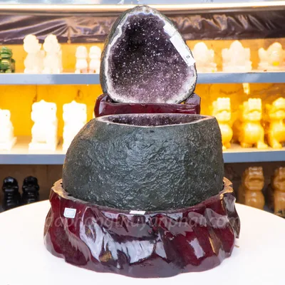 Bát tụ Lộc, Bát tụ Tài Đá Thạch Anh - Động thạch anh tím 13,3kg - M15362