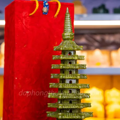Tháp Văn Xương 2,95kg Đá Serpentine Xanh - M2599