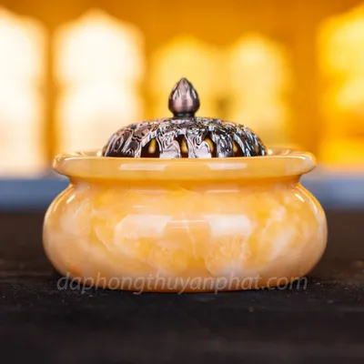 Xông Trầm Đá Onyx Xanh, Hoàng Long Vàng M2574