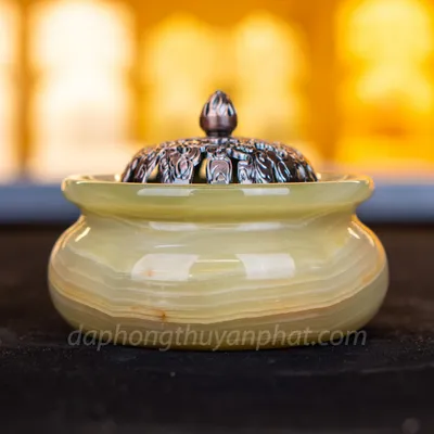 Xông Trầm Đá Onyx Xanh, Hoàng Long Vàng M2574