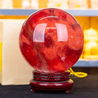 Quả Cầu Đá Núi Lửa Đỏ | Đá Obsidian Đỏ 8.85kg - 19cm M034613