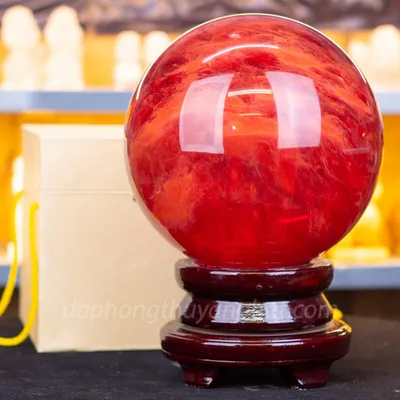 Quả Cầu Đá Núi Lửa Đỏ | Đá Obsidian Đỏ 12.7kg - 21.5cm M20340