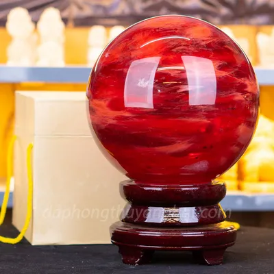 Quả Cầu Đá Núi Lửa Đỏ | Đá Obsidian Đỏ 13.3kg - 22cm M21578