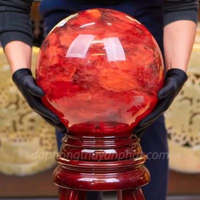Quả Cầu Đá Núi Lửa Đỏ | Đá Obsidian Đỏ 40.1kg - M203412