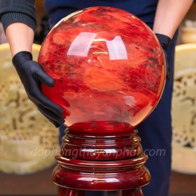 Quả Cầu Đá Núi Lửa Đỏ | Đá Obsidian Đỏ 40.1kg - M203412