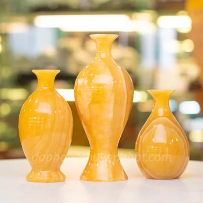 Quà Tặng Phong Thủy Cao Cấp, Lục Bình Phong Thủy Đá Ngọc Onyx - M25571