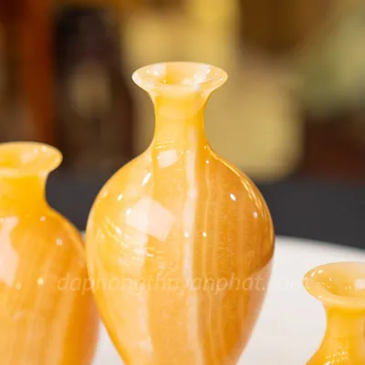 Quà Tặng Phong Thủy Cao Cấp, Lục Bình Phong Thủy Đá Ngọc Onyx - M25571