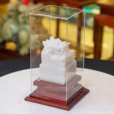 Ấn Rồng Bạch Ngọc 15cm - M1586 | Ấn Rồng Đá
