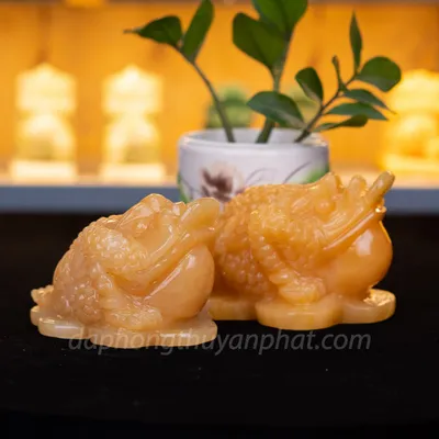 Thiềm Thừ (Cóc 3 Chân, Cóc Ngậm Tiền) Ngọc Hoàng Long Vàng 1,27kg - M13722