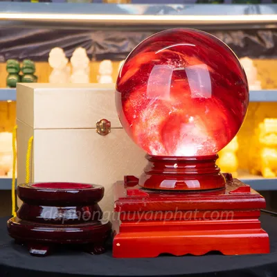 Quả Cầu Đá Núi Lửa Đỏ | Đá Obsidian Đỏ - 12,1kg - 21cm - M2034