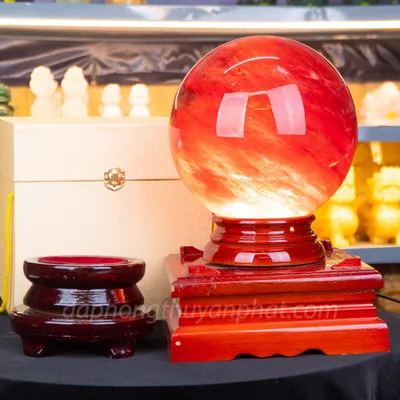 Quả Cầu Đá Núi Lửa Đỏ | Đá Obsidian Đỏ - 12,5kg - 22cm - M2034