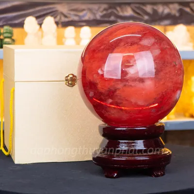 Quả Cầu Đá Núi Lửa Đỏ | Đá Obsidian Đỏ - 12,5kg - 22cm - M2034