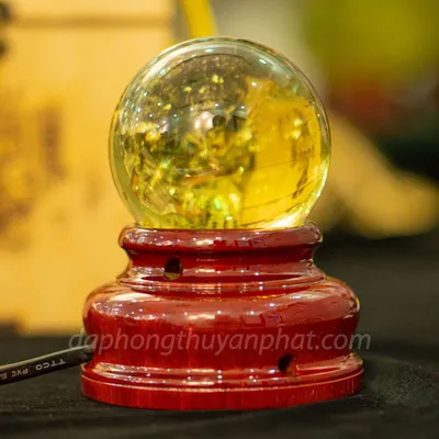 Quả Cầu Phong Thủy Đá Thạch Anh Vàng 0.46kg - 7cm AH008
