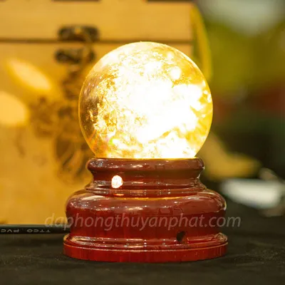 Quả Cầu Phong Thủy Đá Thạch Anh Vàng 0.52kg - 6.8cm AH011