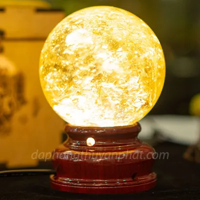 Quả Cầu Phong Thủy Đá Thạch Anh Vàng 1.52kg - 10cm AH015