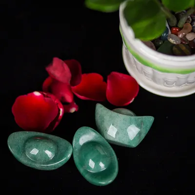 Kim Nguyên Bảo (Thỏi Vàng) Đá Thạch Anh Xanh - M22701 (Mẫu 1)