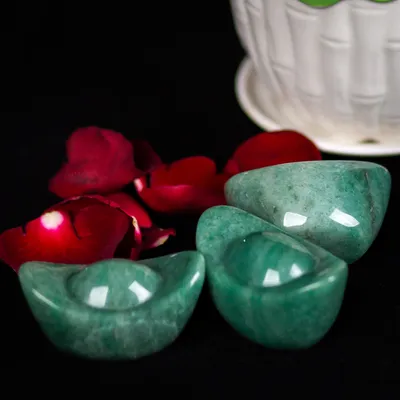 Kim Nguyên Bảo (Thỏi Vàng) Đá Thạch Anh Xanh - M22701 (Mẫu 1)