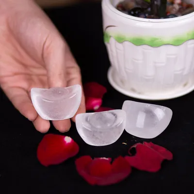 Kim Nguyên Bảo (Thỏi Vàng) Đá Thạch Anh Trắng - M22707 (Mẫu 1)