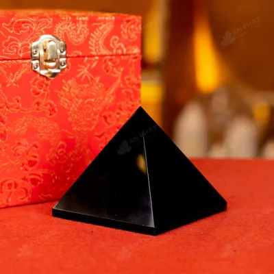 Kim Tự Tháp Phong Thủy Obsidian Đen - 0,44kg - M2920044