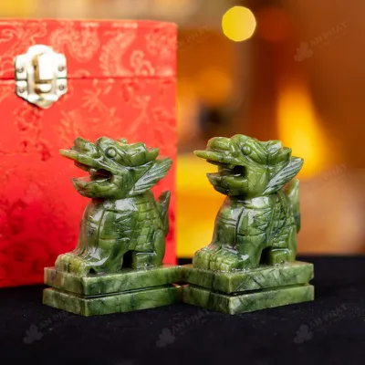 Cặp Kỳ Lân Serpentine - 10cm - M2868034