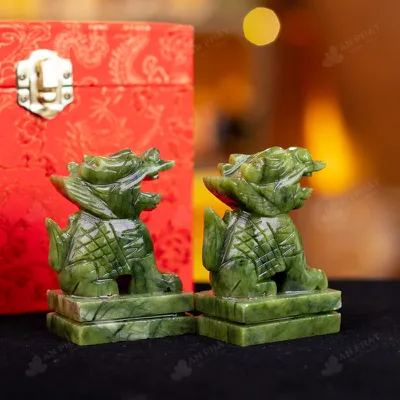 Cặp Kỳ Lân Serpentine - 10cm - M2868034