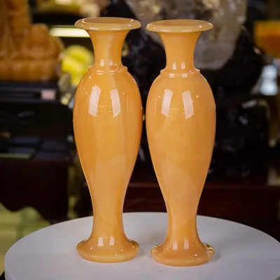 LỤC BÌNH PHONG THUỶ ĐÁ NGỌC ONYX VÀNG CAO 48cm - M1684