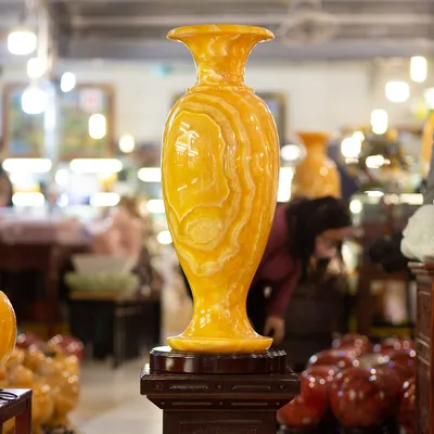 LỤC BÌNH PHONG THUỶ ĐÁ NGỌC ONYX CẢ ĐÔN CAO 140cm  - M2108