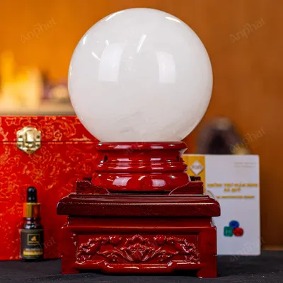 Quả Cầu Phong Thủy Canxit Trắng - 4,498kg - M24714498