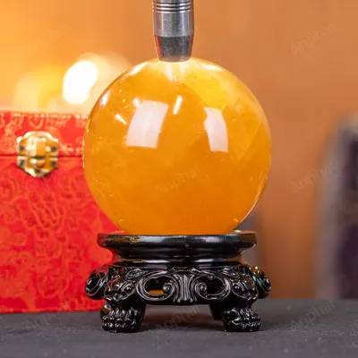 Quả Cầu Phong Thủy Canxit Vàng - 1,802kg - M29061802